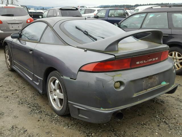 4A3AK44Y8XE040665 - 1999 MITSUBISHI ECLIPSE GS GRAY photo 3