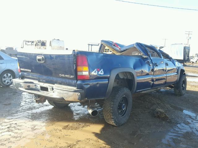 1GCHK23122F163276 - 2002 CHEVROLET SILVERADO BLUE photo 4