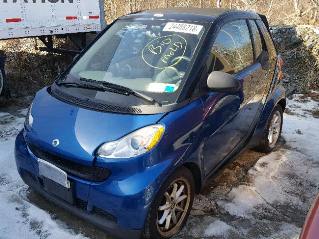 WMEEK31X08K149300 - 2008 SMART FORTWO PAS BLUE photo 2