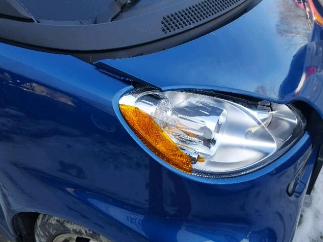 WMEEK31X08K149300 - 2008 SMART FORTWO PAS BLUE photo 9