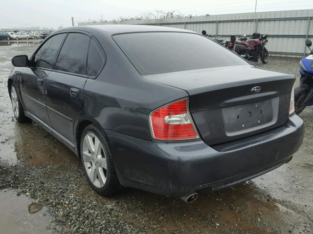 4S3BL676274200636 - 2007 SUBARU LEGACY GT BLACK photo 3