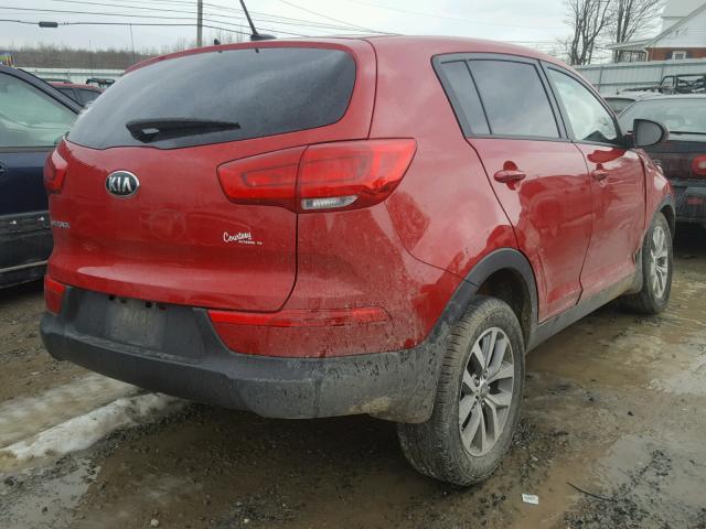 KNDPBCAC8F7746411 - 2015 KIA SPORTAGE L RED photo 4