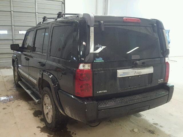 1J8HH58276C365810 - 2006 JEEP COMMANDER BLACK photo 3