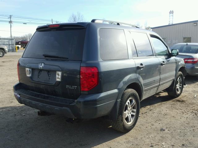 2HKYF18704H621806 - 2004 HONDA PILOT EXL GREEN photo 4