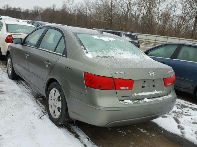 5NPET46C99H411774 - 2009 HYUNDAI SONATA GLS GREEN photo 3