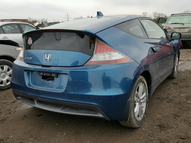 JHMZF1D60BS008020 - 2011 HONDA CR-Z EX BLUE photo 4