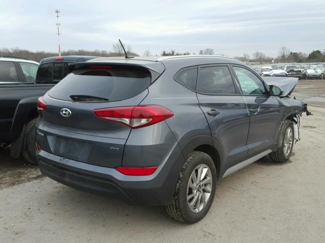 KM8J3CA48HU444287 - 2017 HYUNDAI TUCSON LIM GRAY photo 4