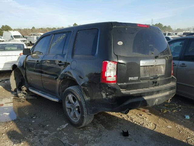 5FNYF3H77CB013922 - 2012 HONDA PILOT EXLN BLACK photo 3