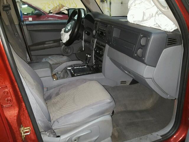 1J8HG48K17C604492 - 2007 JEEP COMMANDER მუქწითელი ფოტო 5
