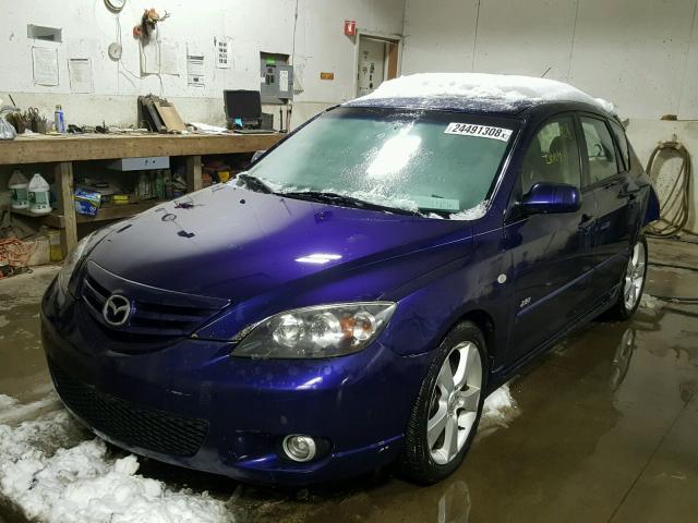 JM1BK343051254642 - 2005 MAZDA 3 HATCHBAC BLUE photo 2