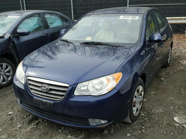 KMHDU46D39U767835 - 2009 HYUNDAI ELANTRA GL BLUE photo 2