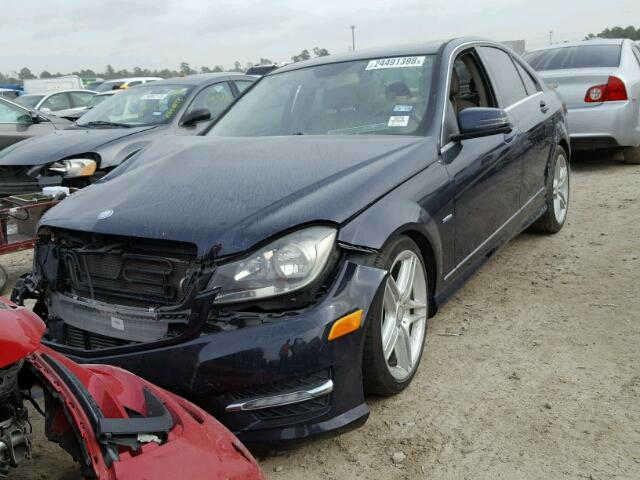 WDDGF4HBXCA604525 - 2012 MERCEDES-BENZ C 250 BLUE photo 2