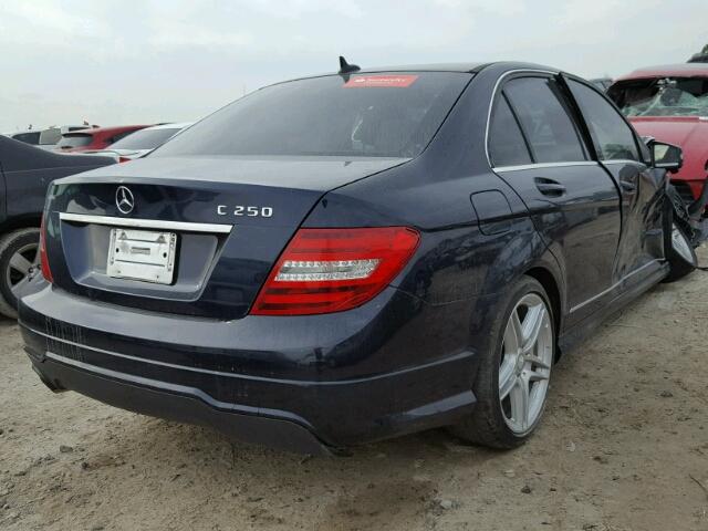 WDDGF4HBXCA604525 - 2012 MERCEDES-BENZ C 250 BLUE photo 4