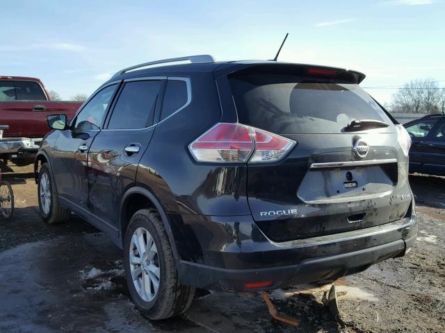 KNMAT2MVXGP706164 - 2016 NISSAN ROGUE S BLACK photo 3