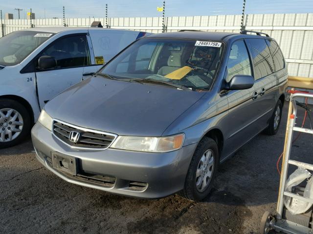 2HKRL18642H506045 - 2002 HONDA ODYSSEY EX GRAY photo 2