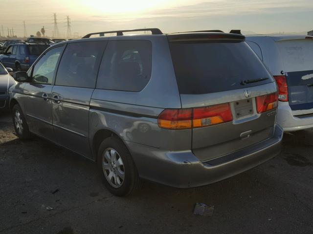 2HKRL18642H506045 - 2002 HONDA ODYSSEY EX GRAY photo 3