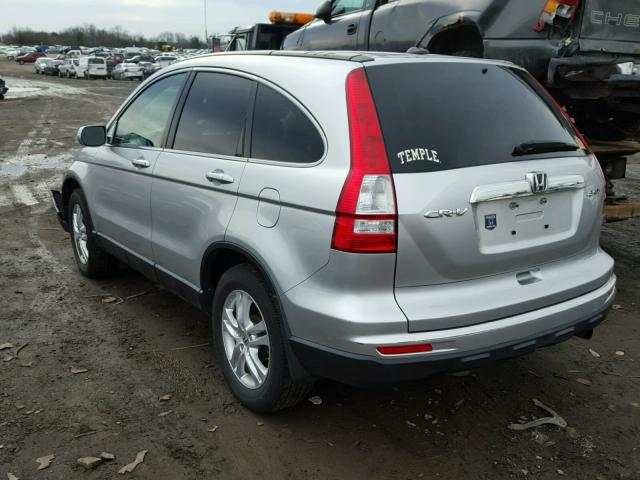 JHLRE4H74BC014716 - 2011 HONDA CR-V EXL SILVER photo 3