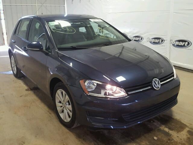 3VW2A7AU0FM057527 - 2015 VOLKSWAGEN GOLF TDI BLUE photo 1