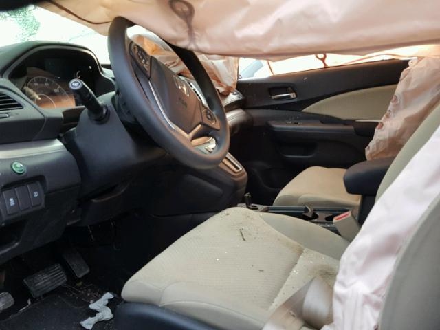 5J6RM4H50GL076601 - 2016 HONDA CR-V EX WHITE photo 5