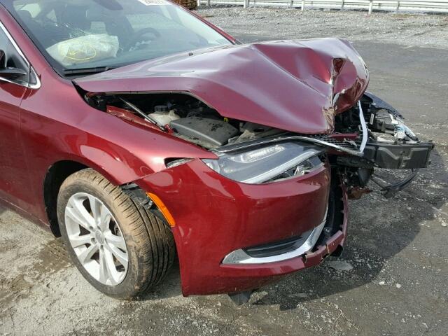 1C3CCCAB5FN716379 - 2015 CHRYSLER 200 LIMITE MAROON photo 9