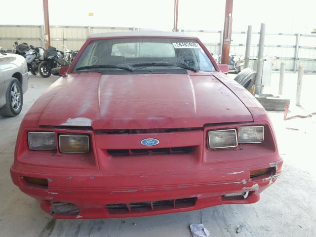 1FABP27M7FF152426 - 1985 FORD MUSTANG LX RED photo 10