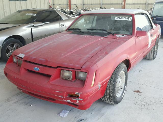 1FABP27M7FF152426 - 1985 FORD MUSTANG LX RED photo 2
