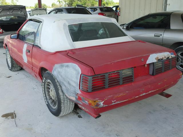 1FABP27M7FF152426 - 1985 FORD MUSTANG LX RED photo 3