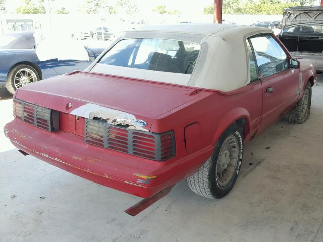 1FABP27M7FF152426 - 1985 FORD MUSTANG LX RED photo 4