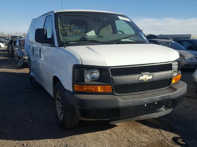 1GCSGAFXXE1103054 - 2014 CHEVROLET EXPRESS G1 WHITE photo 1