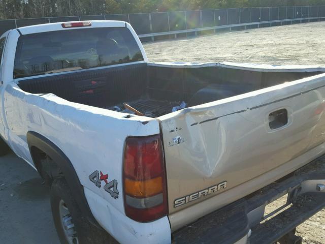 1GCHK24U11E125549 - 2001 CHEVROLET SILVERADO WHITE photo 9