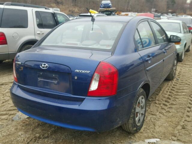 KMHCN46C56U010723 - 2006 HYUNDAI ACCENT GLS BLUE photo 4