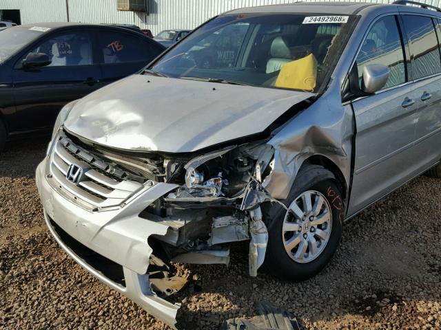 5FNRL38678B109481 - 2008 HONDA ODYSSEY EX SILVER photo 9