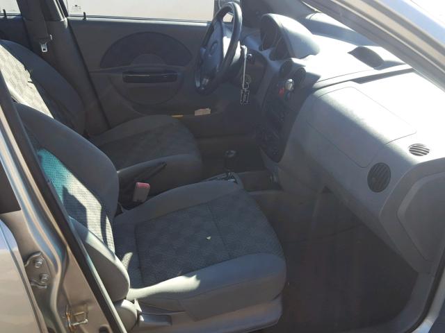 KL1TD62605B432922 - 2005 CHEVROLET AVEO BASE Gümüş fotoğraf 5