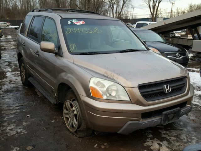 2HKYF18564H501586 - 2004 HONDA PILOT EXL SILVER photo 1