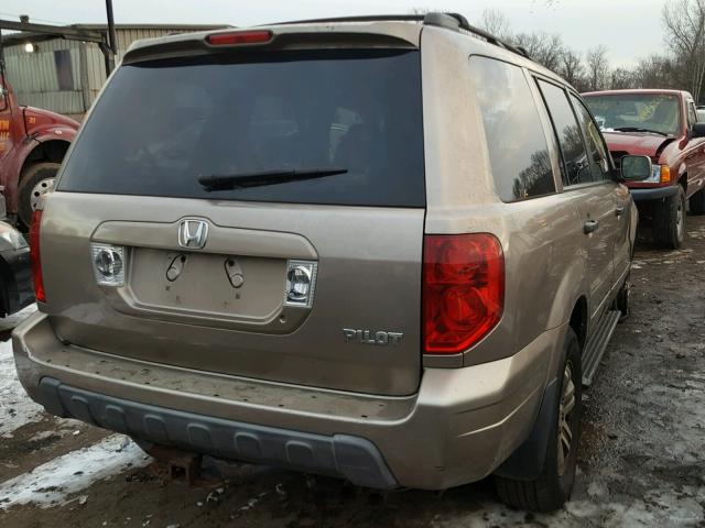 2HKYF18564H501586 - 2004 HONDA PILOT EXL SILVER photo 4