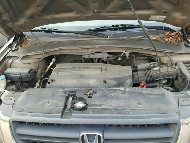 2HKYF18564H501586 - 2004 HONDA PILOT EXL SILVER photo 7