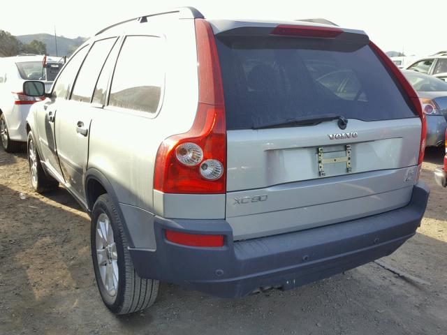 YV1CZ911751163917 - 2005 VOLVO XC90 T6 GRAY photo 3