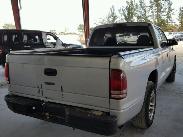 1B7GL22X91S142008 - 2001 DODGE DAKOTA GRAY photo 4