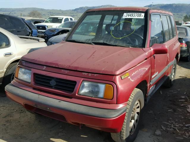 JS3TD03V6P4100844 - 1993 SUZUKI SIDEKICK RED photo 2