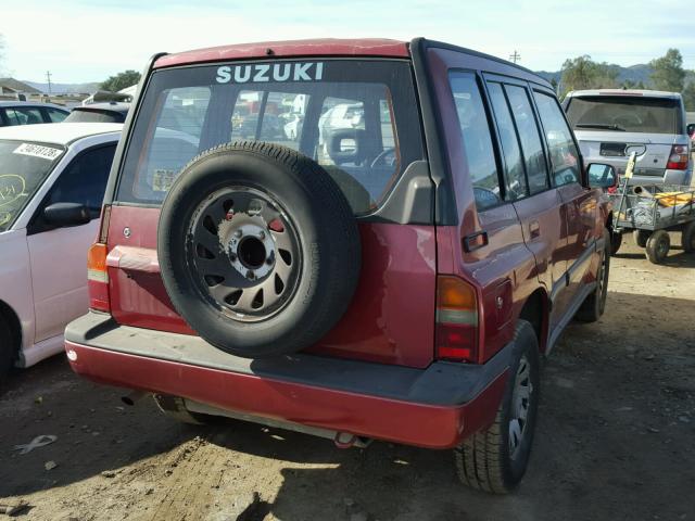 JS3TD03V6P4100844 - 1993 SUZUKI SIDEKICK RED photo 4