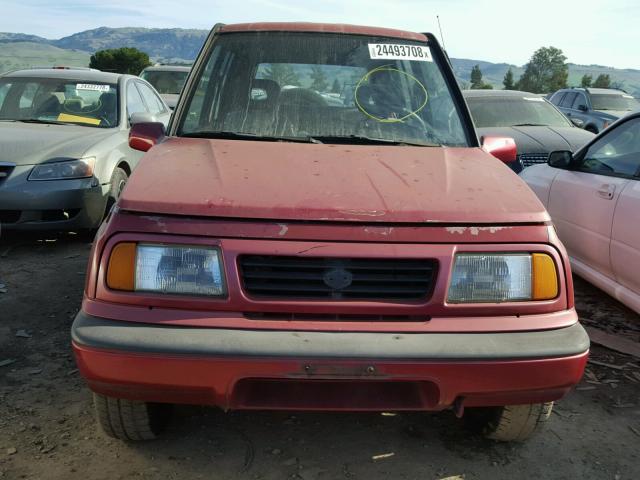 JS3TD03V6P4100844 - 1993 SUZUKI SIDEKICK RED photo 9