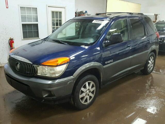 3G5DA03E02S534866 - 2002 BUICK RENDEZVOUS BLUE photo 2