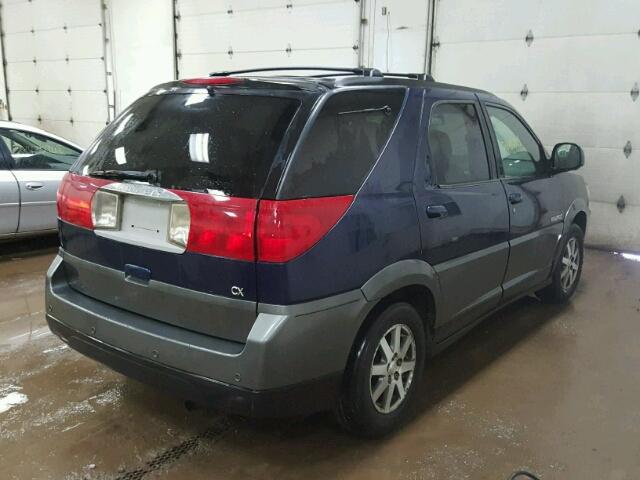 3G5DA03E02S534866 - 2002 BUICK RENDEZVOUS BLUE photo 4