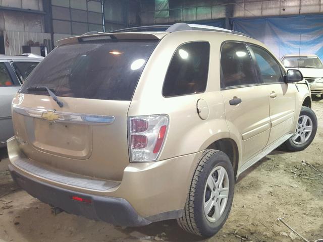 2CNDL13F456145048 - 2005 CHEVROLET EQUINOX LS GOLD photo 4