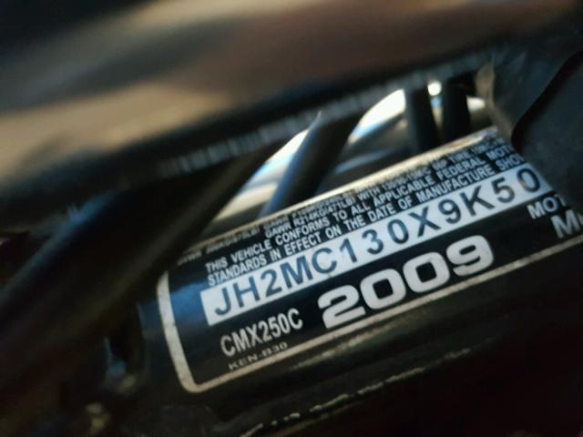 JH2MC130X9K505496 - 2009 HONDA CMX250 C BLUE photo 10