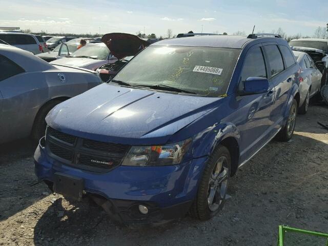 3C4PDCGG6FT670316 - 2015 DODGE JOURNEY CR BLUE photo 2