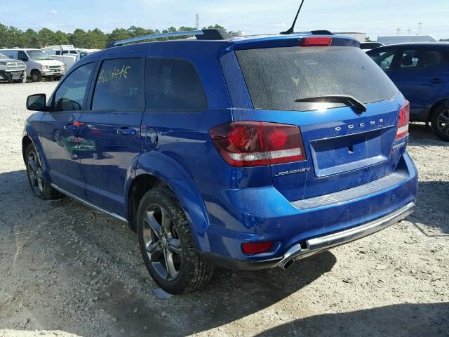 3C4PDCGG6FT670316 - 2015 DODGE JOURNEY CR BLUE photo 3