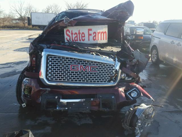 1GT12UE84GF271803 - 2016 GMC SIERRA K25 MAROON photo 9