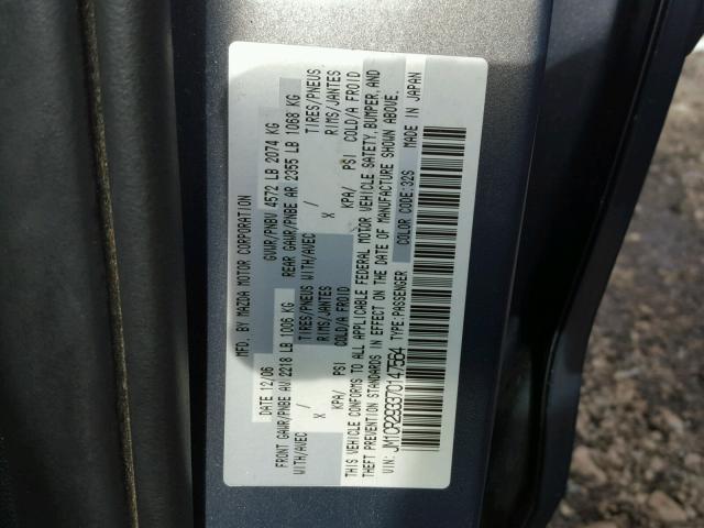 JM1CR293370147564 - 2007 MAZDA 5 GRAY photo 10