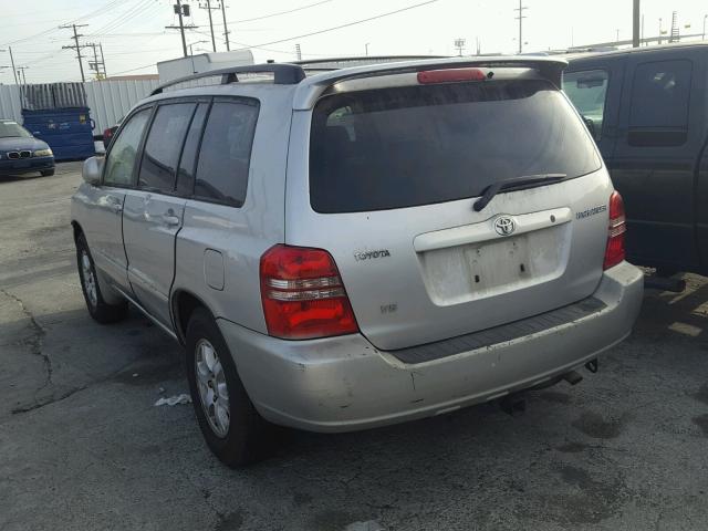 JTEGF21A820049140 - 2002 TOYOTA HIGHLANDER SILVER photo 3